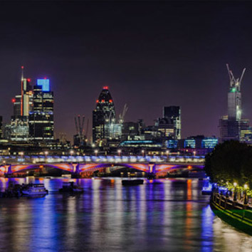 A colour picture showing London, the city from which Oakford Group operates